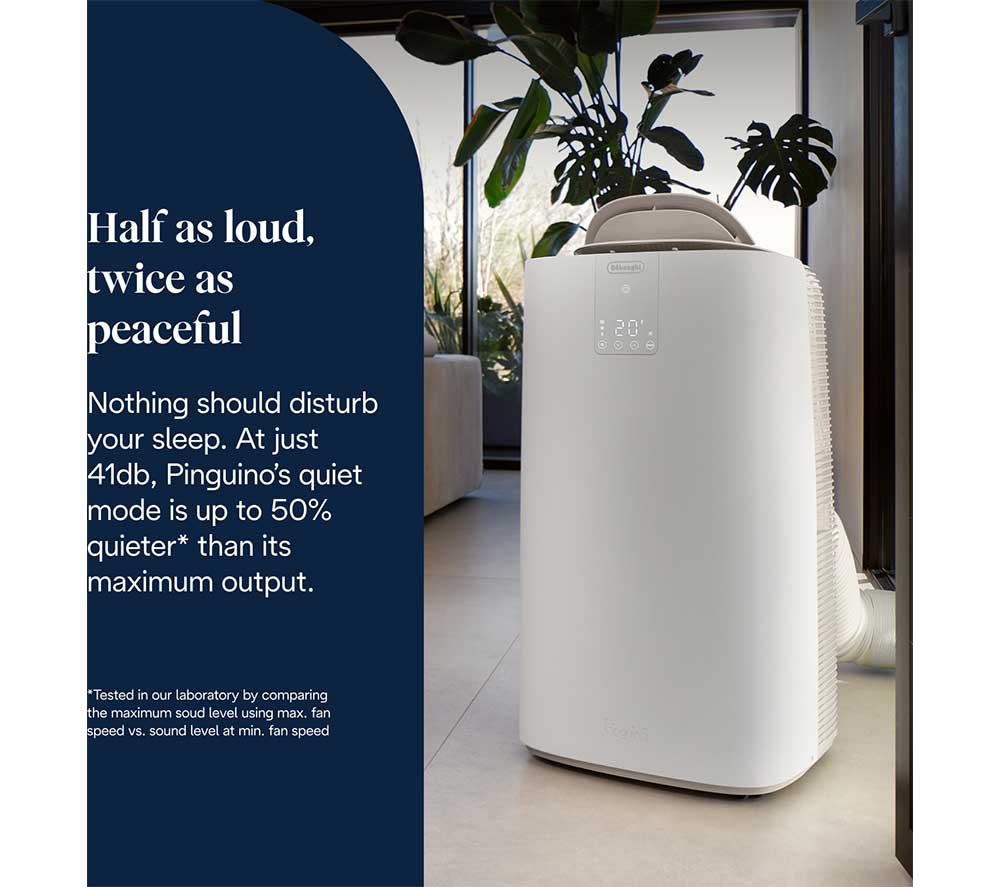 DELONGHI Pinguino AP98 GentleJet 11500 BTU Portable Air Conditioner Fan & Dehumidifier
