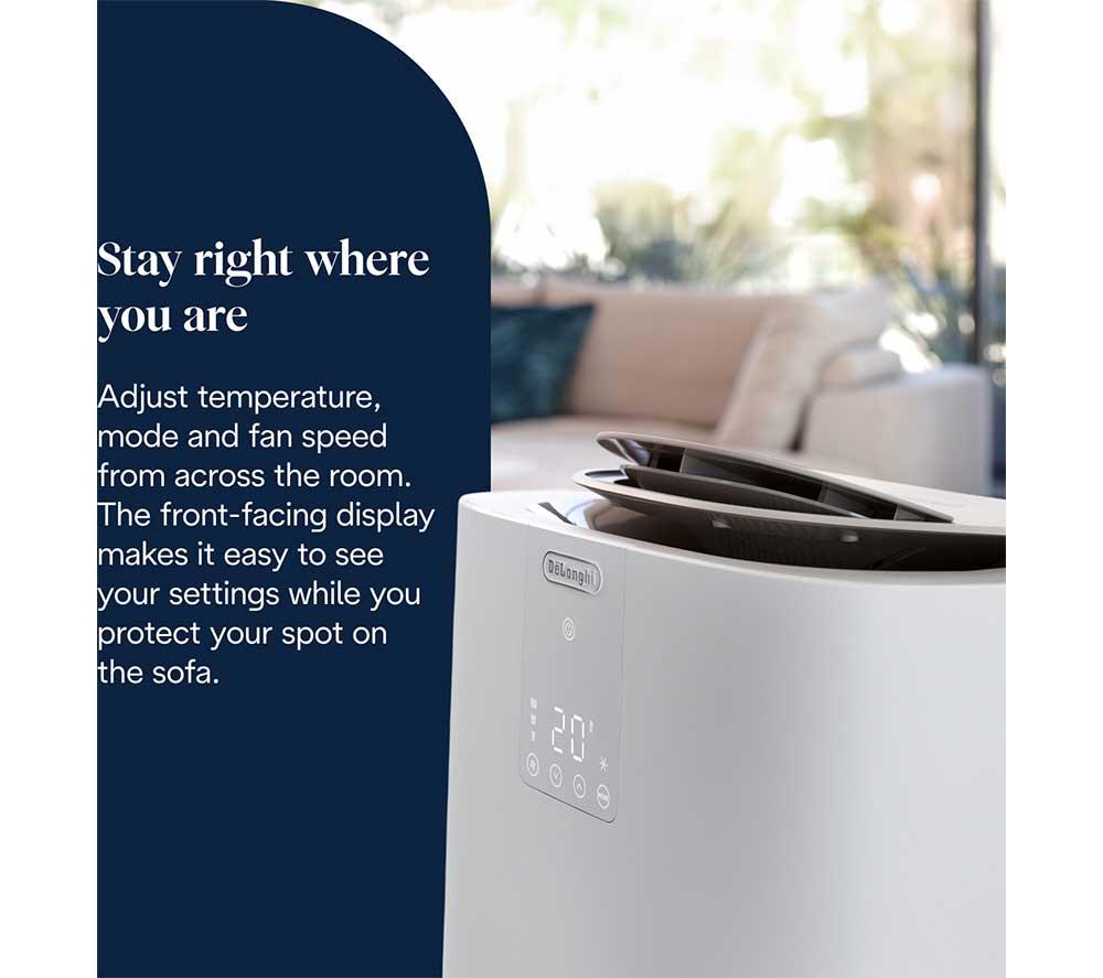 DELONGHI Pinguino AP98 GentleJet 11500 BTU Portable Air Conditioner Fan & Dehumidifier