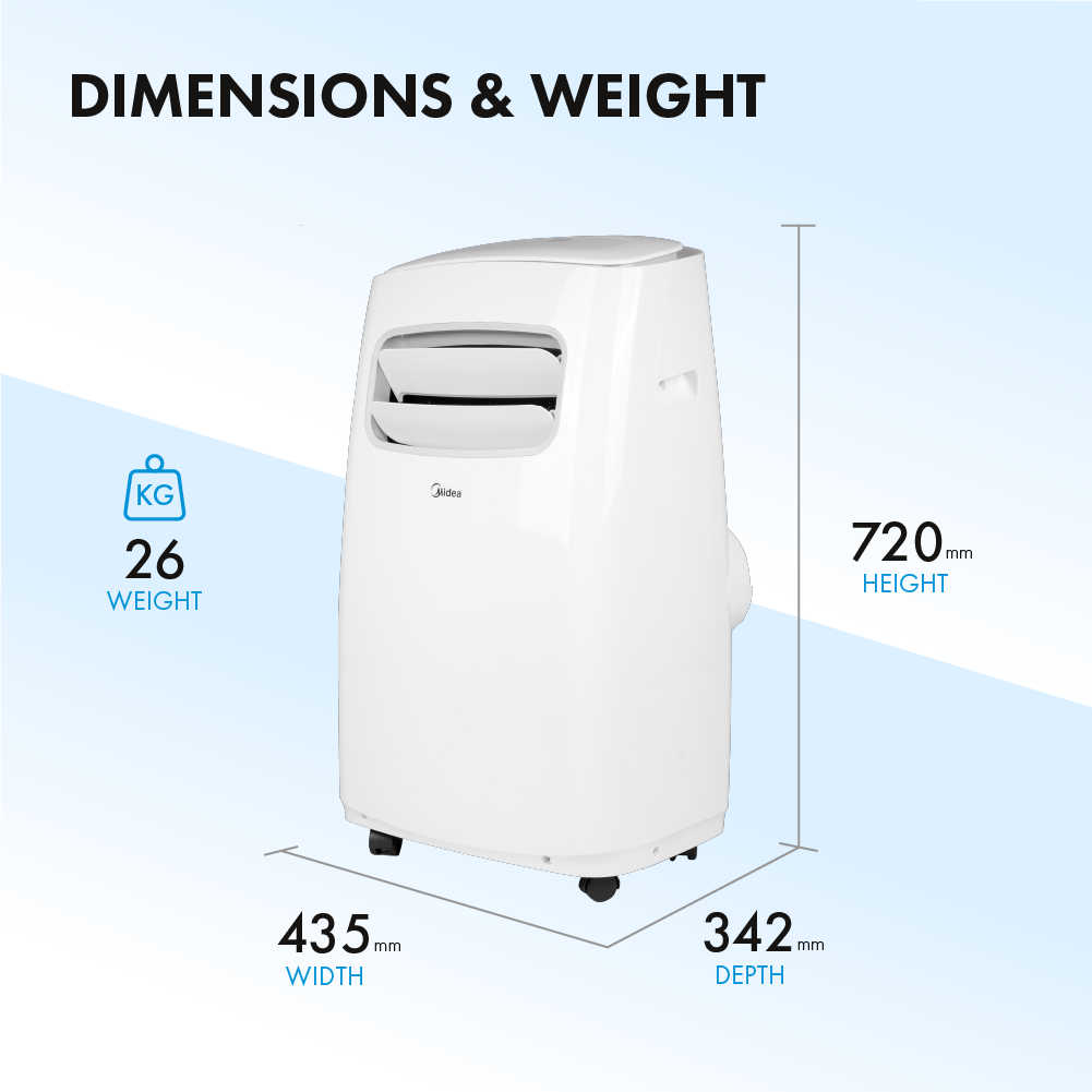 Midea Comfee 9000 BTU WiFi Compatible Portable Air Conditioner - White - MPPFA-09CRN7