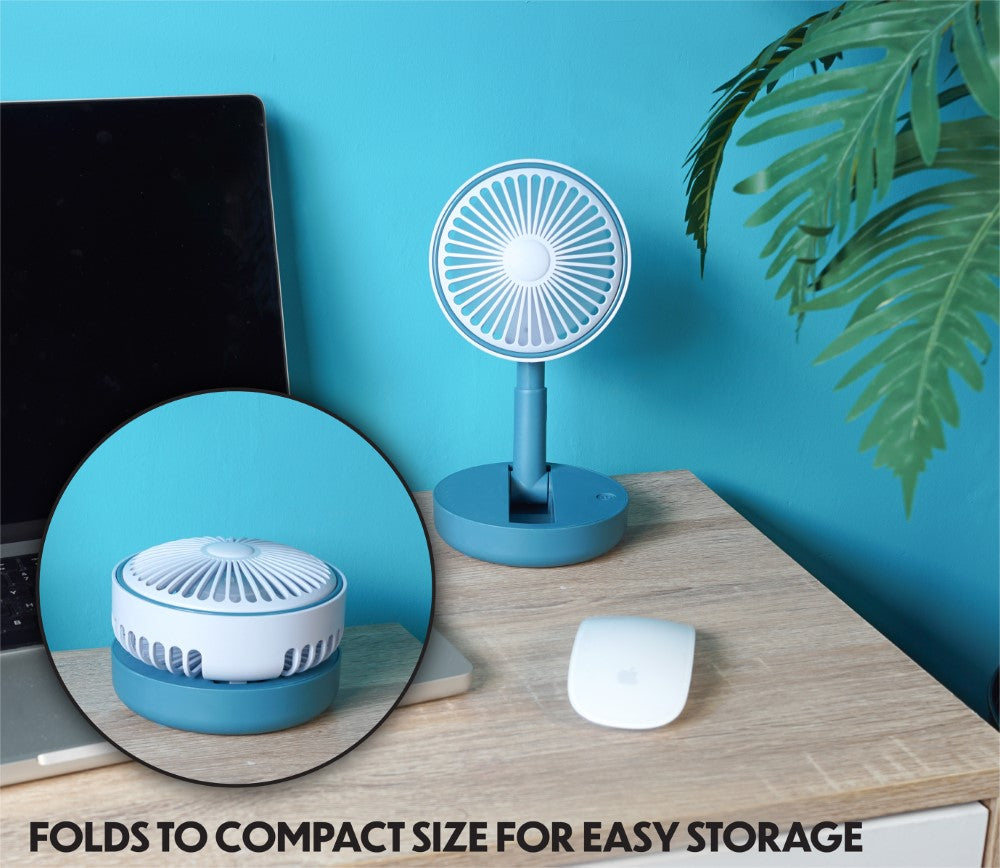 Prem-i-air Folding Desk Fan Blue - EH1953B