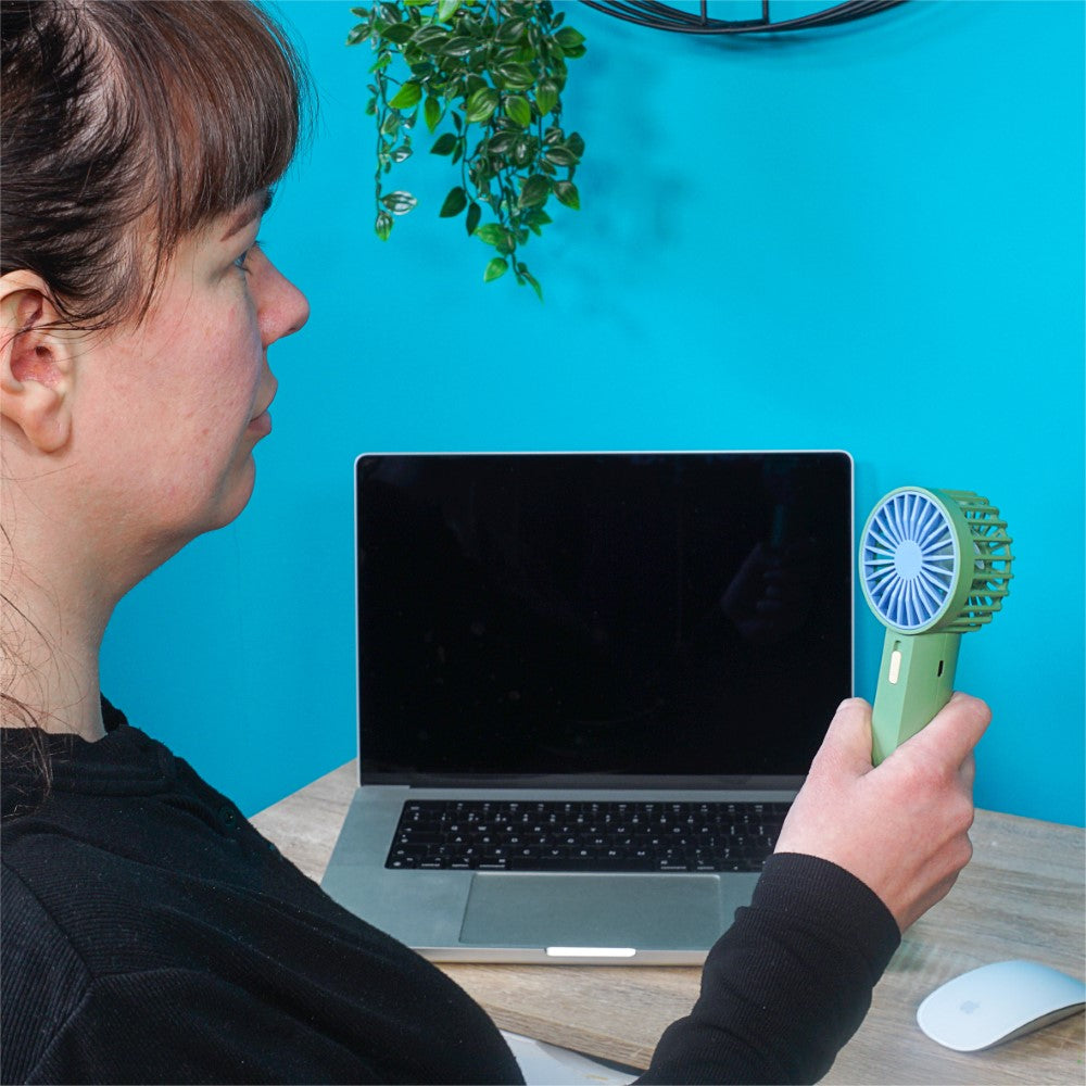 Prem-i-air Mini Hand Held Fan Green - EH1951G