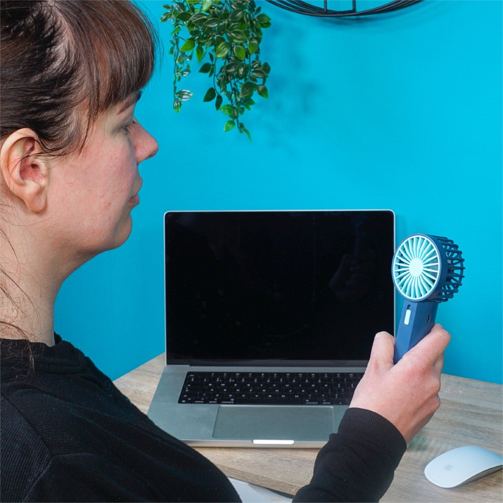 Prem-i-air Mini Hand Held Fan Blue - EH1951B