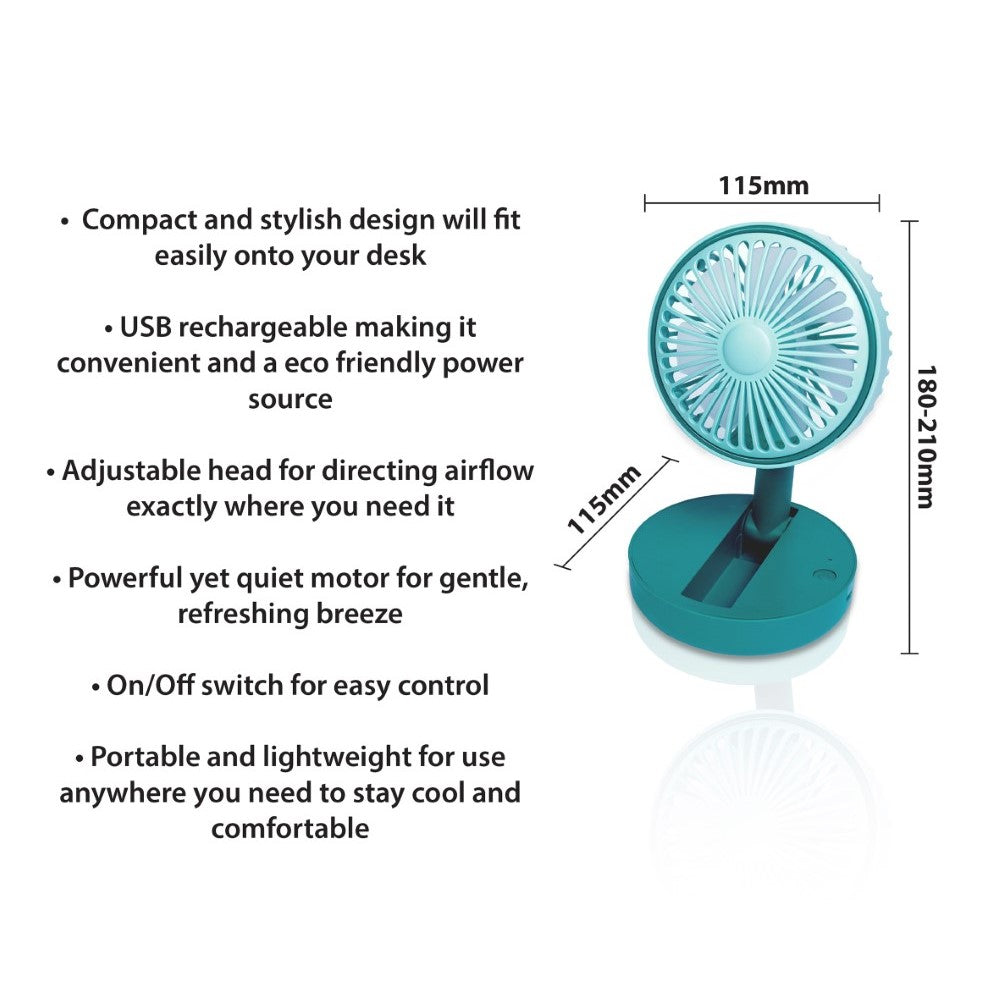 Prem-i-air Folding Desk Fan Green - EH1953G