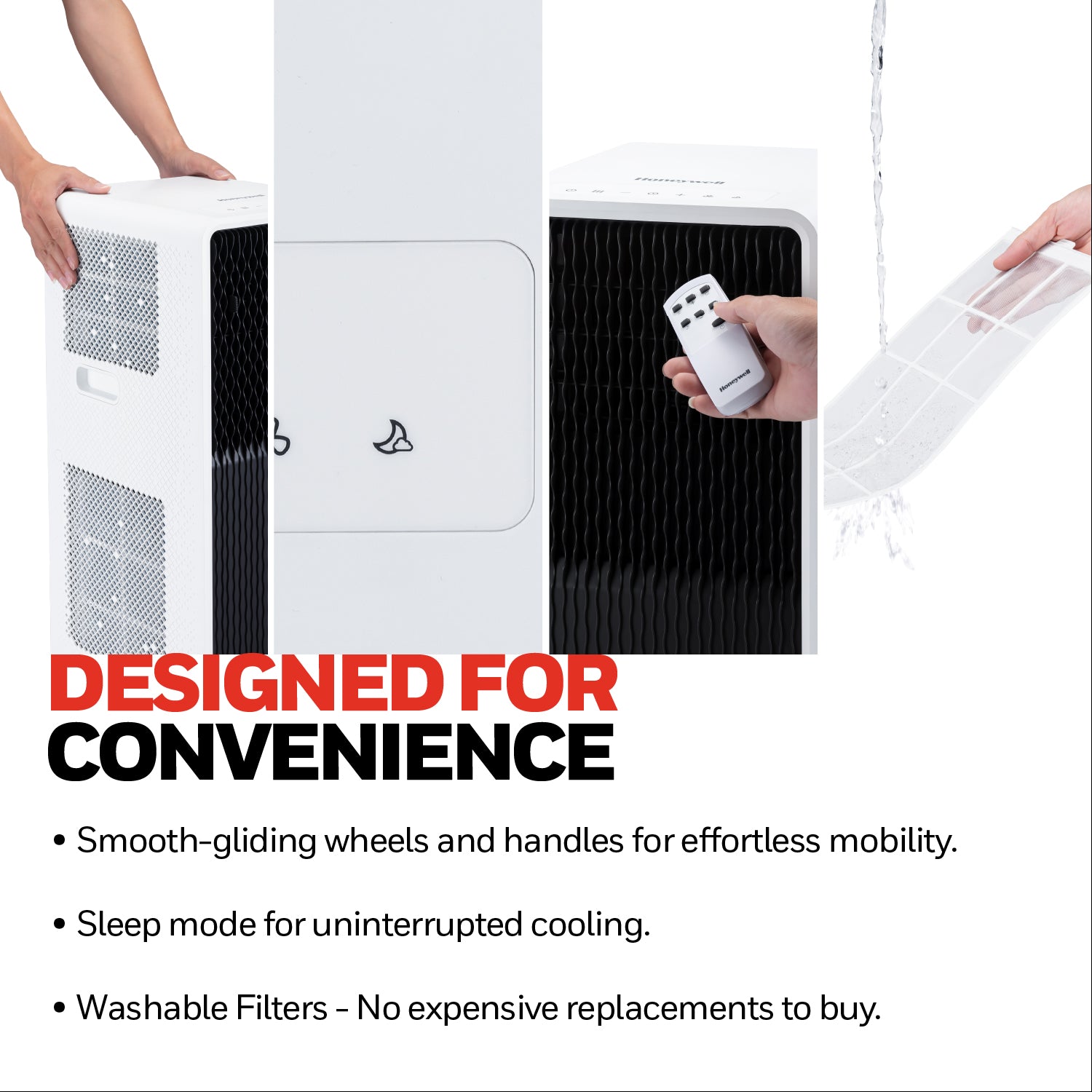 Honeywell HX Series 3-in-1 Cooling, Dehumidifying and Fan 12000BTU Portable Air Conditioner - HX12CESAWG
