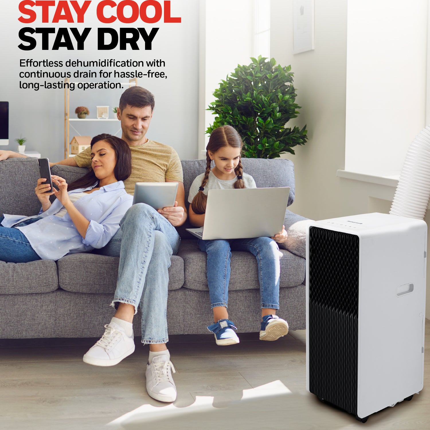 Honeywell HX Series 3-in-1 Cooling, Dehumidifying and Fan 12000BTU Portable Air Conditioner - HX12CESAWG