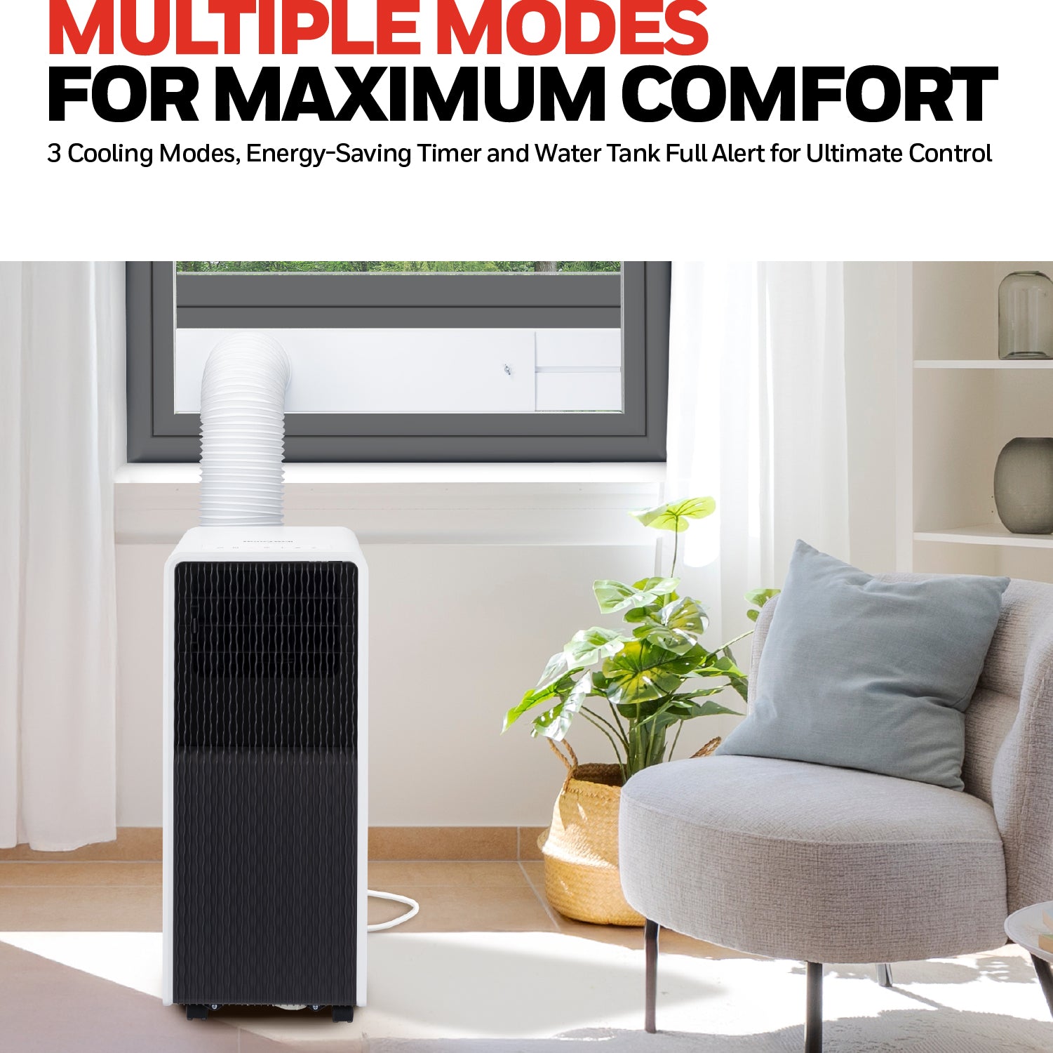 Honeywell HX Series 3-in-1 Cooling, Dehumidifying and Fan 9000BTU Portable Air Conditioner - HX09CESAWG