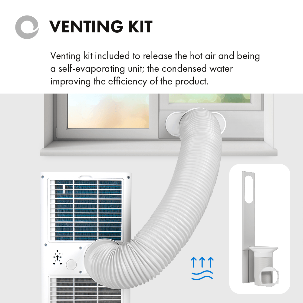 Devola Portable Air Conditioner with Wifi and Window Kit - 10000 BTU - Cooling & Heating - White - DVAC10CHW